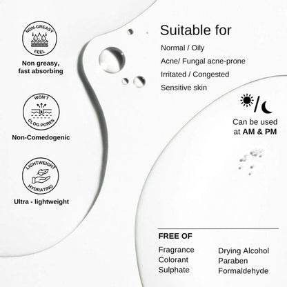The Formularx Hydraveil Moisturizer With Ectoin & Ceramide For Oily, Acne, & Fungal Acne Prone Skin