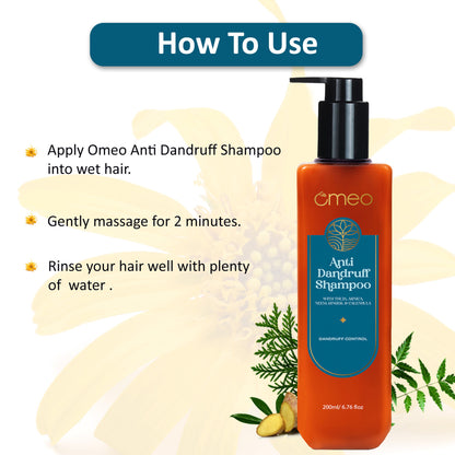 Omeo Anti Dandruff Shampoo With Green Natural Anti Dandruff Agent - Propanediol Caprylate