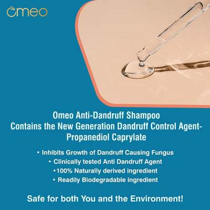Omeo Anti Dandruff Shampoo With Green Natural Anti Dandruff Agent - Propanediol Caprylate