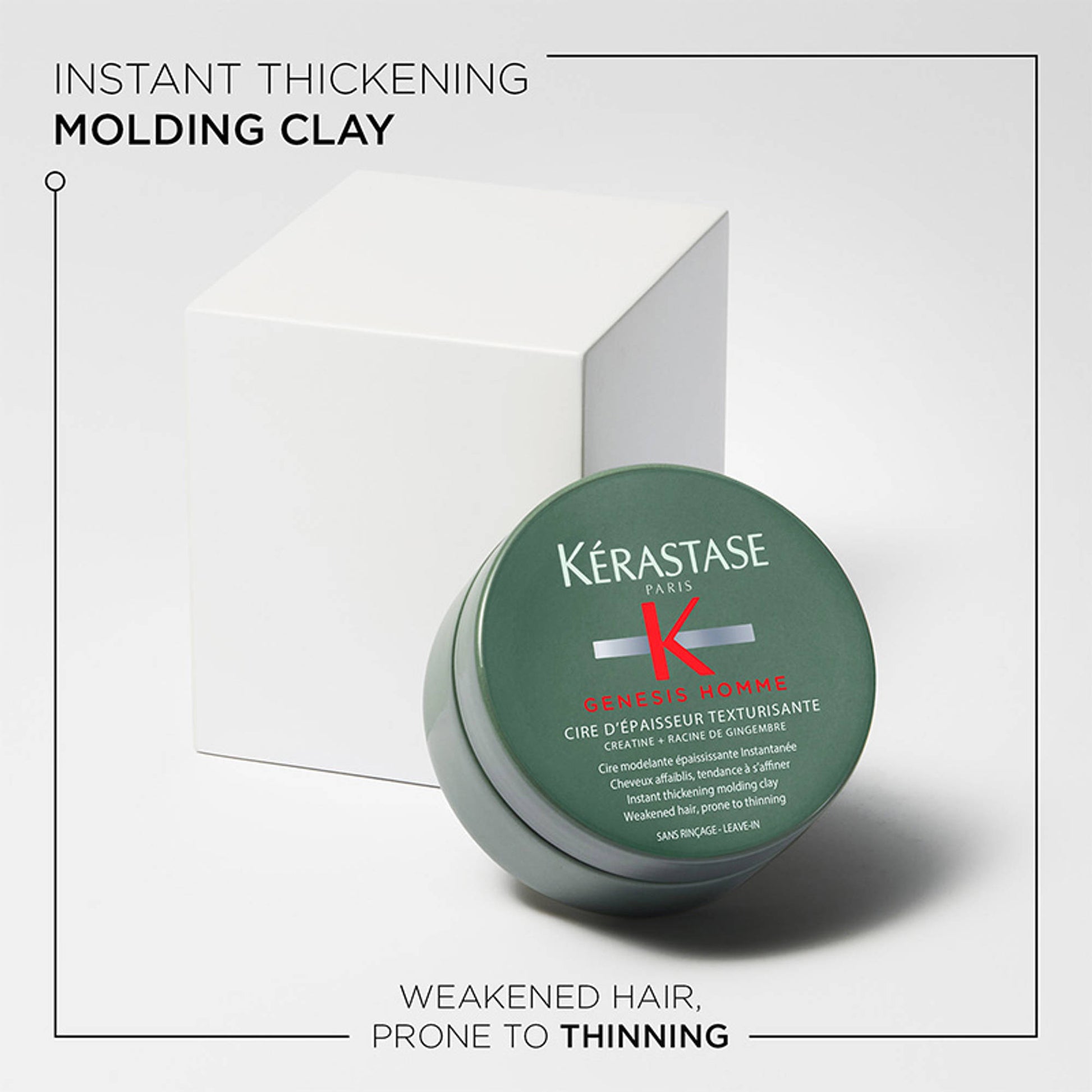 Kerastase Genesis Homme Anti-Hair Fall Thickening Clay, For Weakened Hair, Prone To Thinning