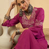 Dhiyona IE Women Embroidered Regular Thread Work Kurta with Trousers