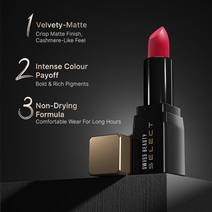 Swiss Beauty Select Dare To Matte Lipstick - 8 Toasted Brown