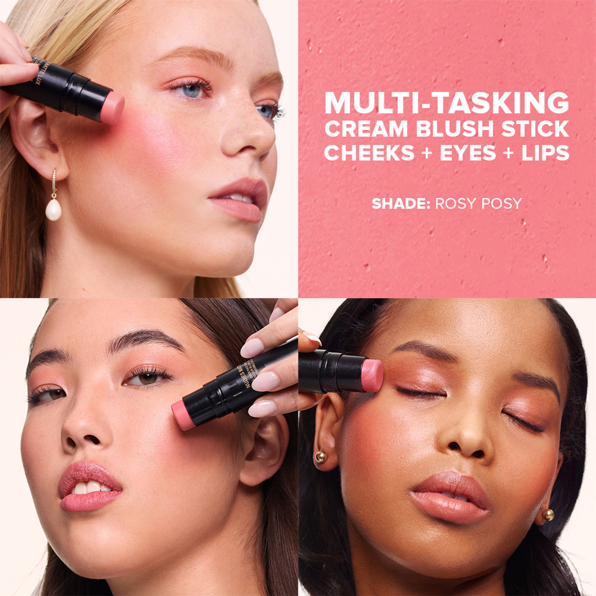 Nudestix Nudies Matte Lux All Over Face Blush Color - Rosy Posy