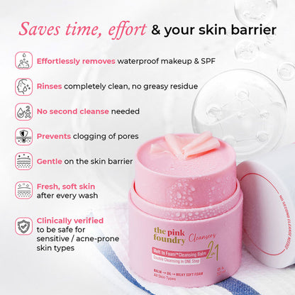 The Pink Foundry Melt To Foam Cleansing Balm