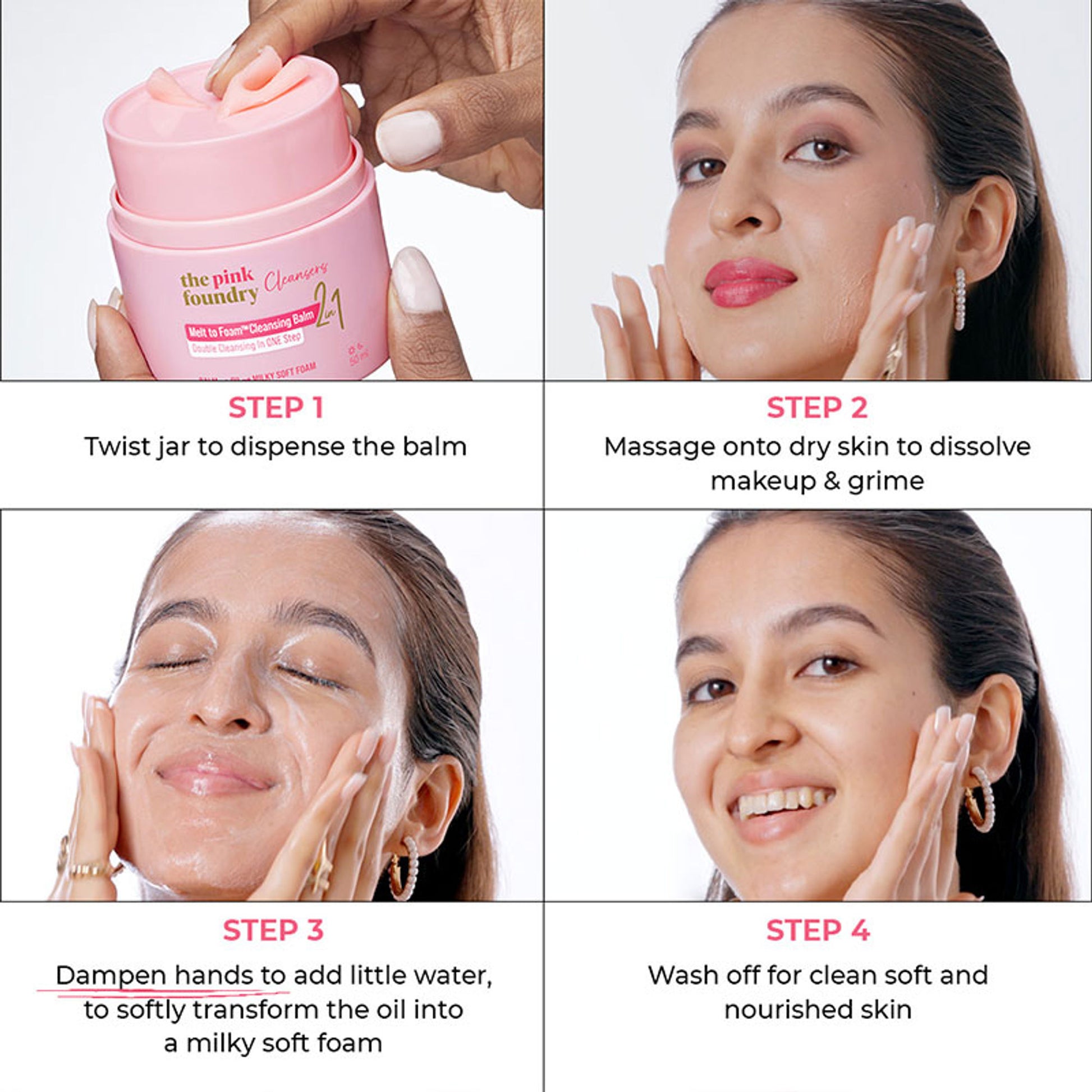 The Pink Foundry Melt To Foam Cleansing Balm