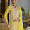Dhiyona IE Adults-Women Woven Design Embroidered Kurta with Palazzos & Dupatta