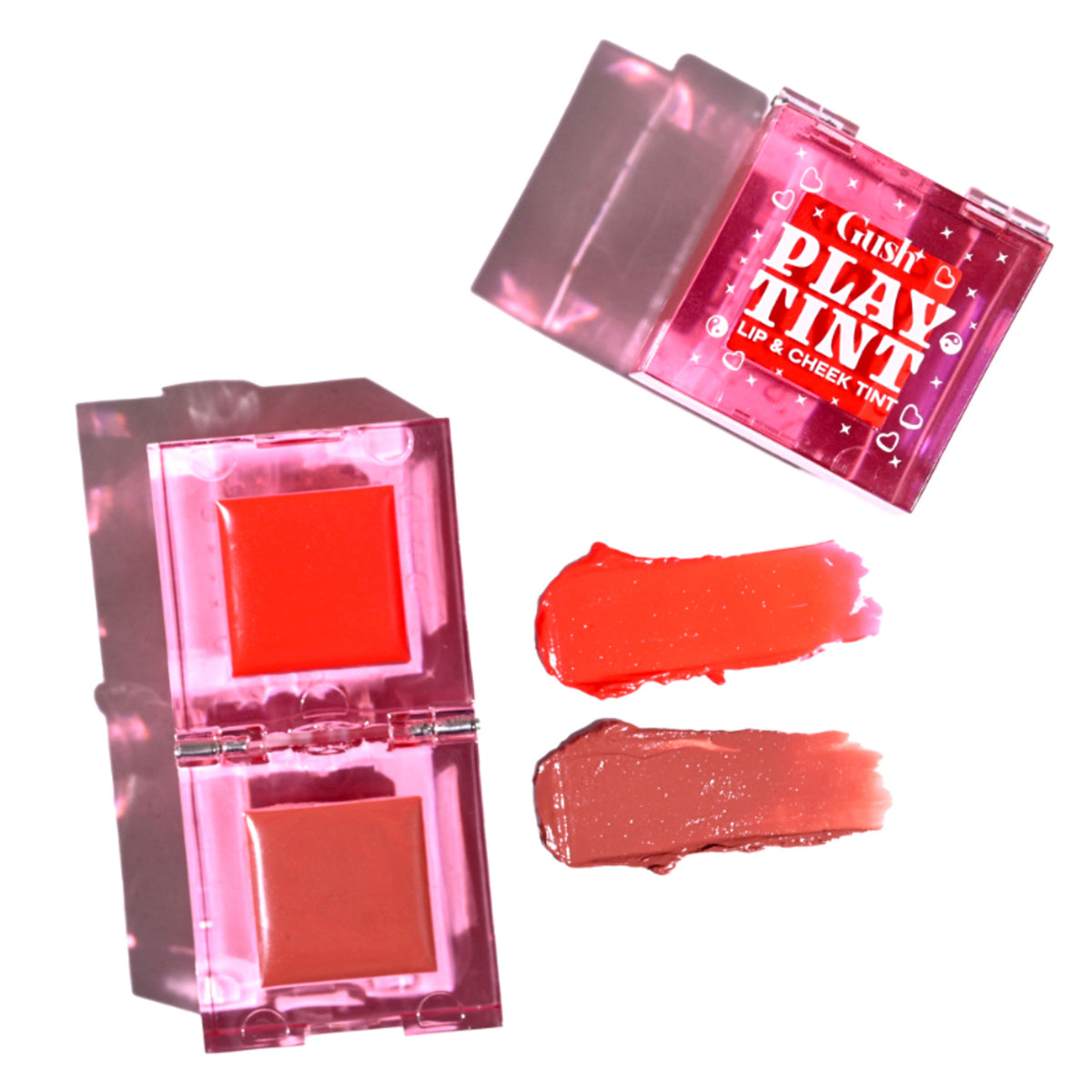 Gush Beauty Gush Beauty 2-in-1 Lip and Cheek Tint in Candy Cane with red and pink shades for a natural, vibrant look