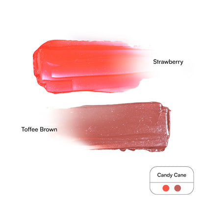 Gush Beauty Gush Beauty 2-in-1 Lip and Cheek Tint in Candy Cane, showing the compact container and vibrant red tint.