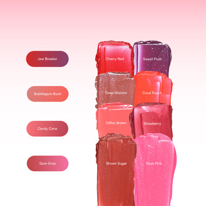 Gush Beauty Gush Beauty 2-in-1 Lip and Cheek Tint in Candy Cane shade, featuring a compact tube with the product visible inside.