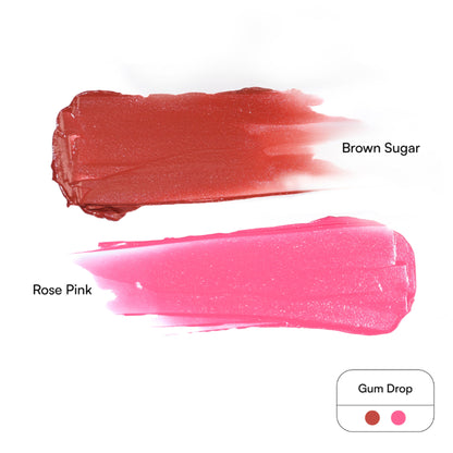 Gush Beauty Gush Beauty 2-in-1 Lip and Cheek Tint in Gum Drops, creamy blush and tint with a vibrant pink shade.