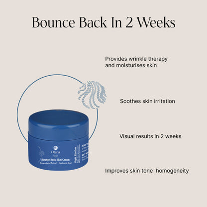 Oteria Bounce Back Skin Cream With 0.1% Encapsulated Retinol 0.1% Hyaluronic Acid Night Skin Repair