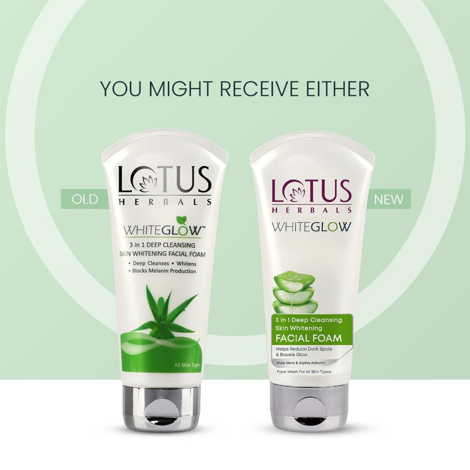Lotus Herbals WhiteGlow 3 In 1 Deep Cleansing Facial Foam, Acne & Oil-Control For All Skin Types