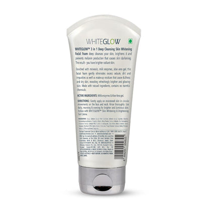 Lotus Herbals WhiteGlow 3 In 1 Deep Cleansing Facial Foam, Acne & Oil-Control For All Skin Types
