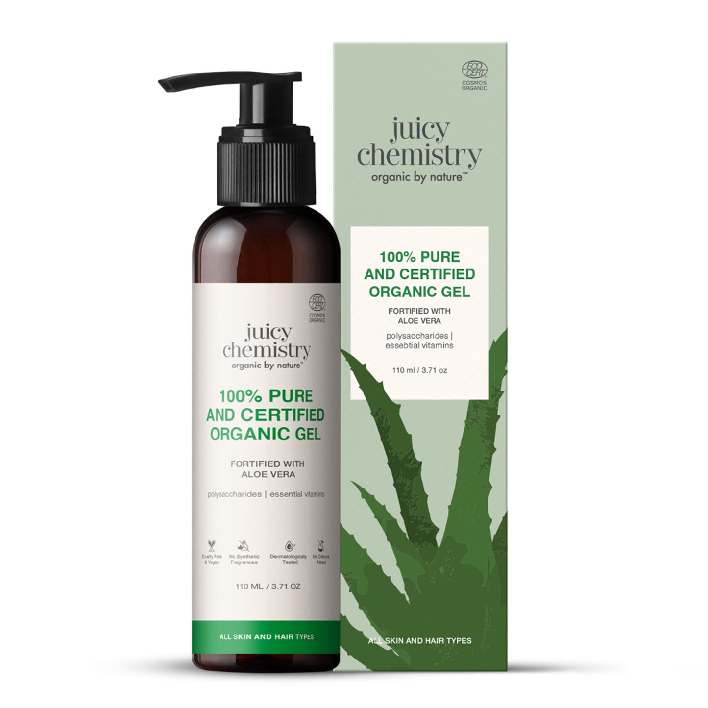 Juicy Chemistry Pure and Certified Organic Gel Fortified with Aloe Vera