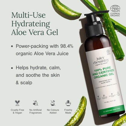Juicy Chemistry Pure and Certified Organic Gel Fortified with Aloe Vera