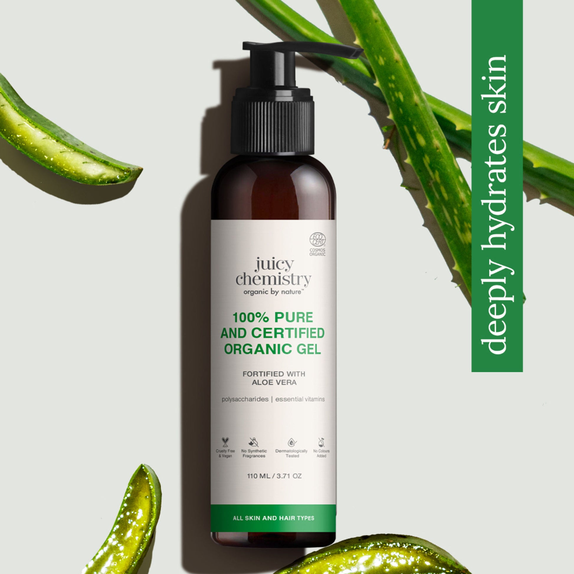 Juicy Chemistry Pure and Certified Organic Gel Fortified with Aloe Vera