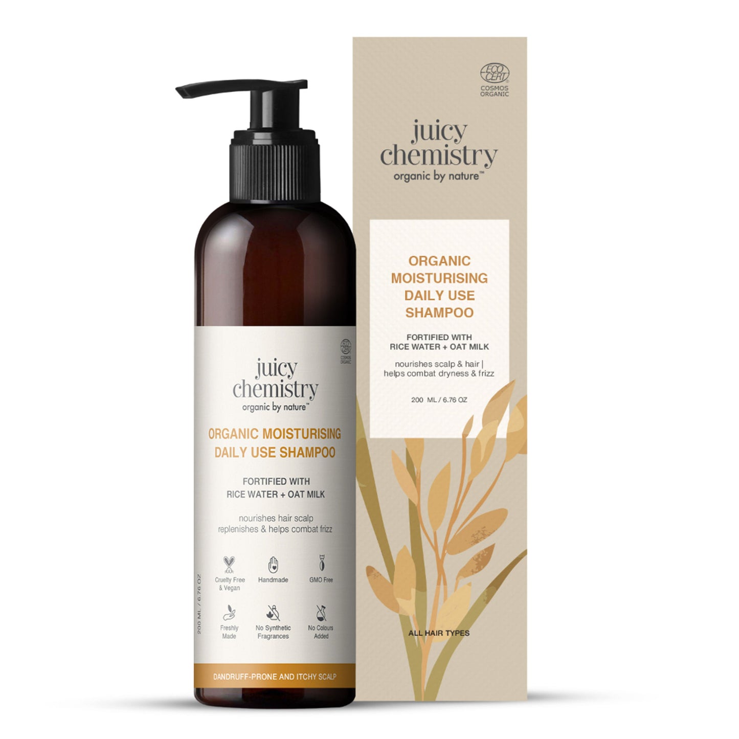 Juicy Chemistry Moisturising Daily Use Shampoo For Dry, Frizzy & Unmanageable Hair