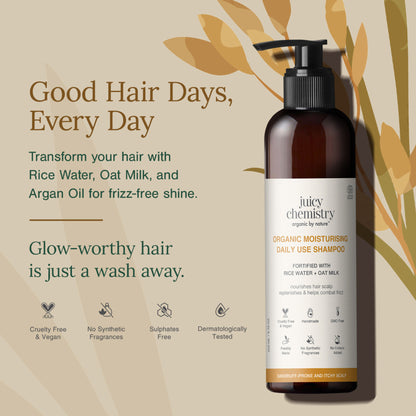 Juicy Chemistry Moisturising Daily Use Shampoo For Dry, Frizzy & Unmanageable Hair