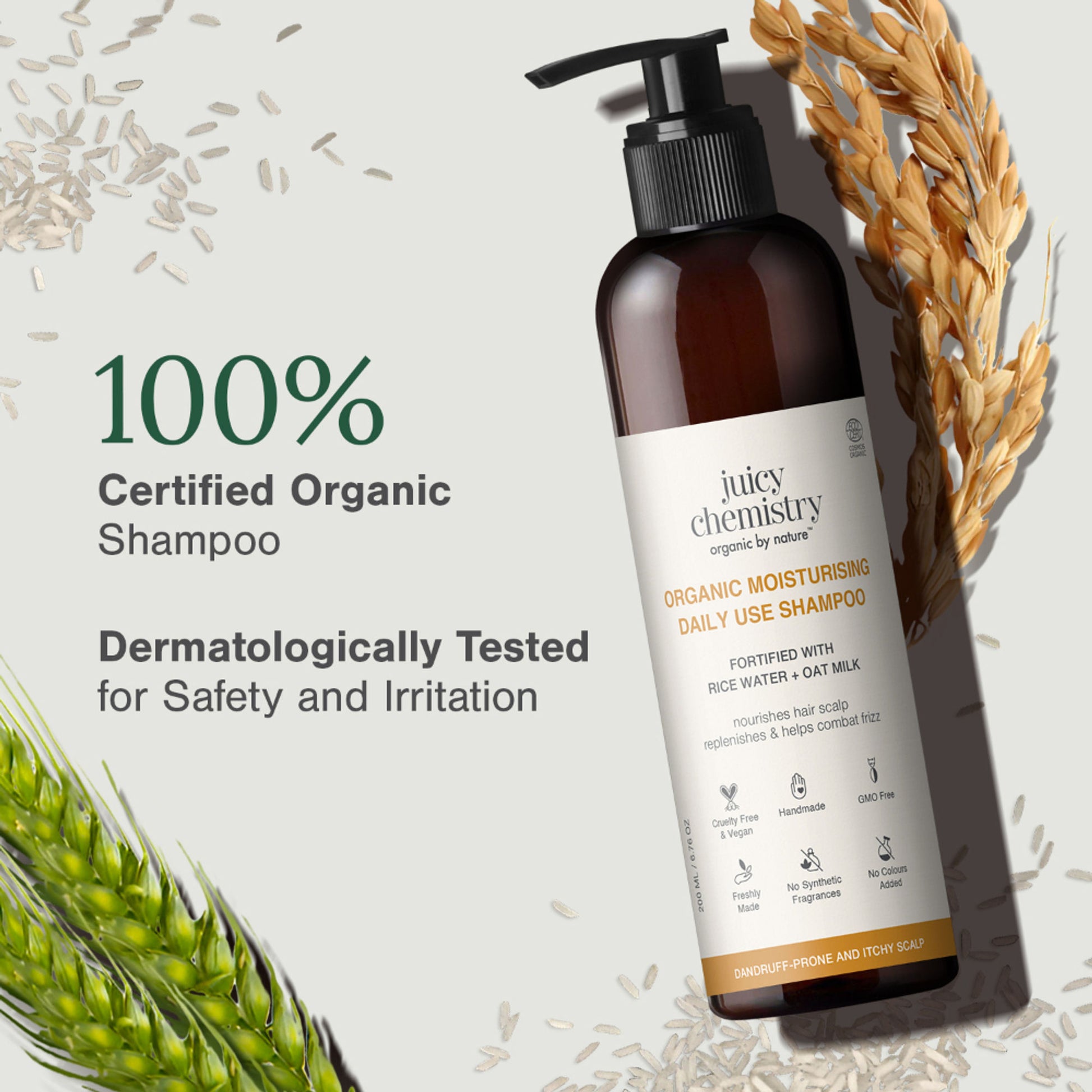 Juicy Chemistry Moisturising Daily Use Shampoo For Dry, Frizzy & Unmanageable Hair