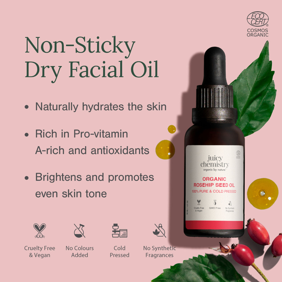 Juicy Chemistry Organic Rosehip Seed Oil