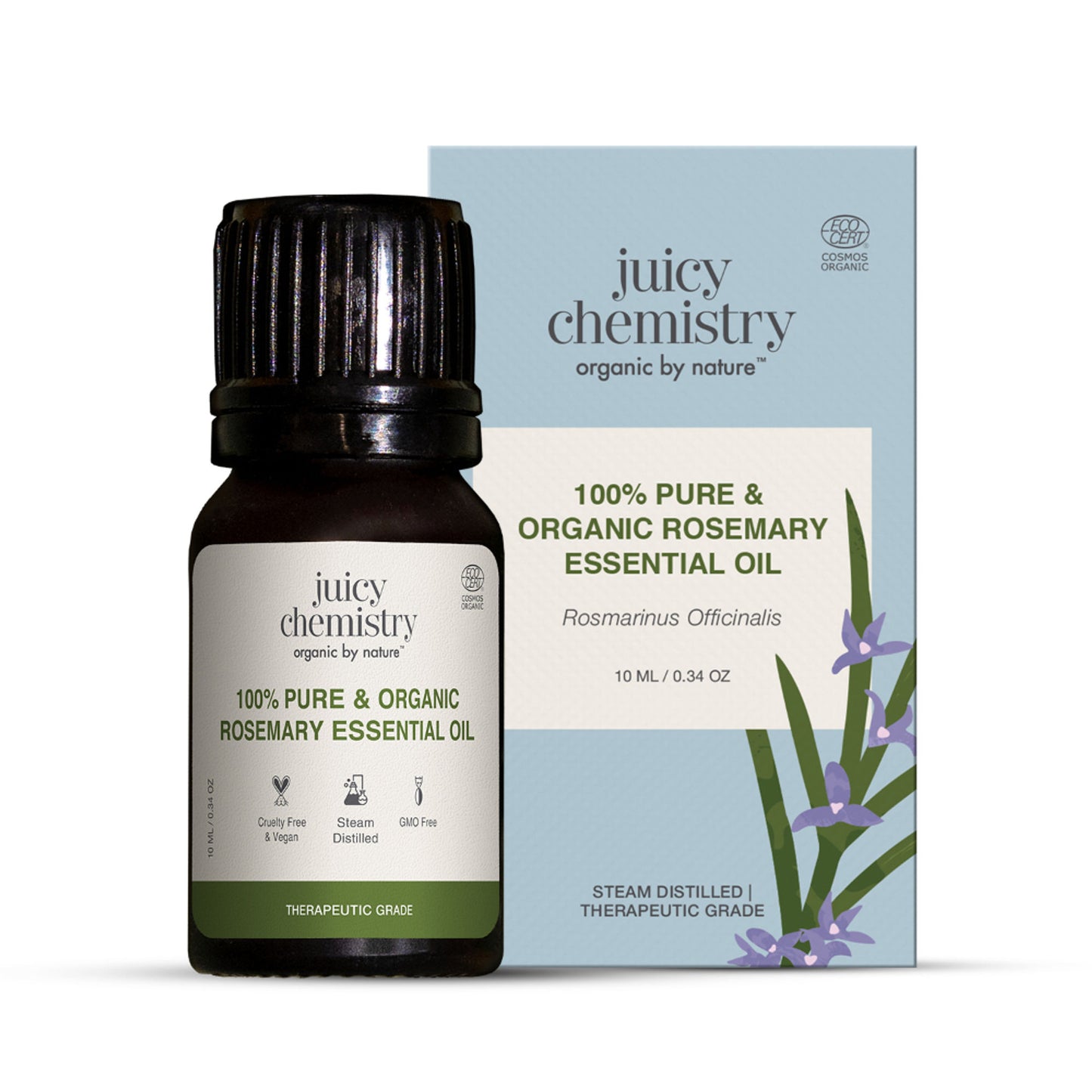 Juicy Chemistry 100% Pure & Organic Rosemary Essential Oil
