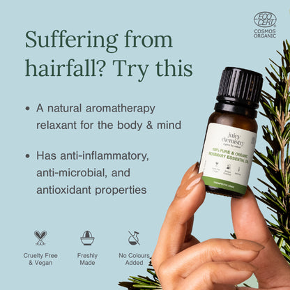 Juicy Chemistry 100% Pure & Organic Rosemary Essential Oil