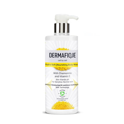 Dermafique Hydra Soft Nourishing Body Wash - 24hr Moisture, Hyaluronic Acid & NMF