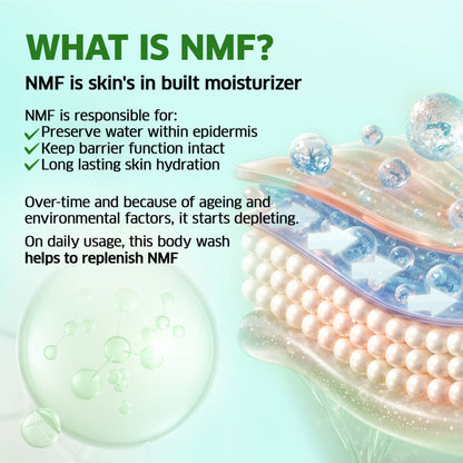Dermafique Aqua Cloud Shower Mousse - 24 hr Hydration, Hyaluronic Acid & NMF