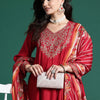 Dhiyona IE Floral Embroidered Sequinned Kurta With Trousers & Dupatta