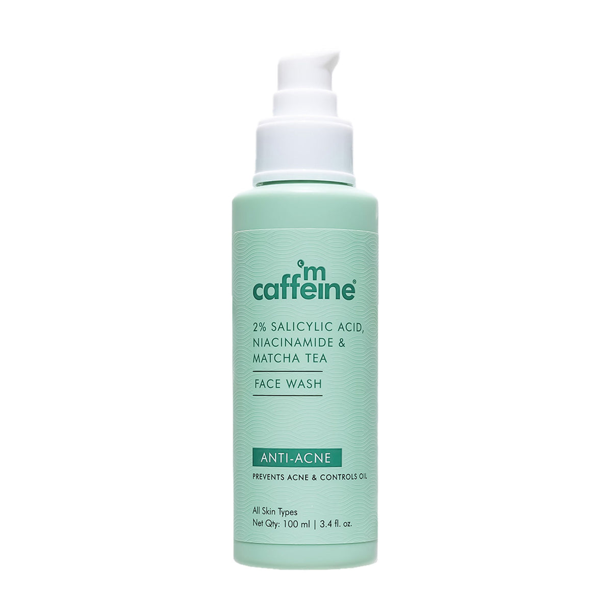 MCaffeine 2% Salicylic Acid Anti Acne Face Wash With Niacinamide & Matcha Tea, For Oil Control