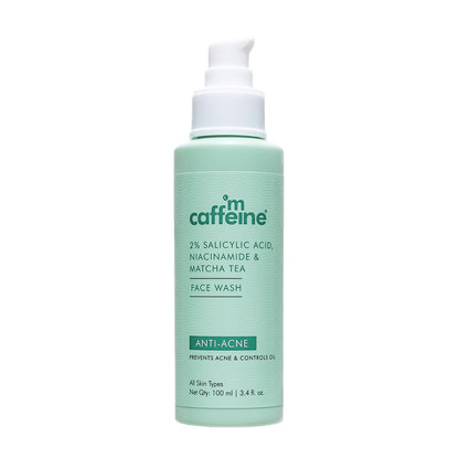 MCaffeine 2% Salicylic Acid Anti Acne Face Wash With Niacinamide & Matcha Tea, For Oil Control