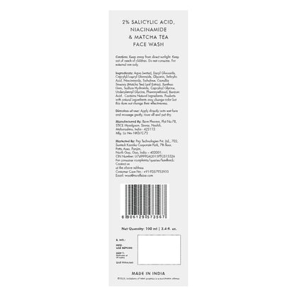 MCaffeine 2% Salicylic Acid Anti Acne Face Wash With Niacinamide & Matcha Tea, For Oil Control