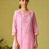 Dhiyona IE Women Floral Embroidered Thread Work Kurta with Trousers & With Dupatta