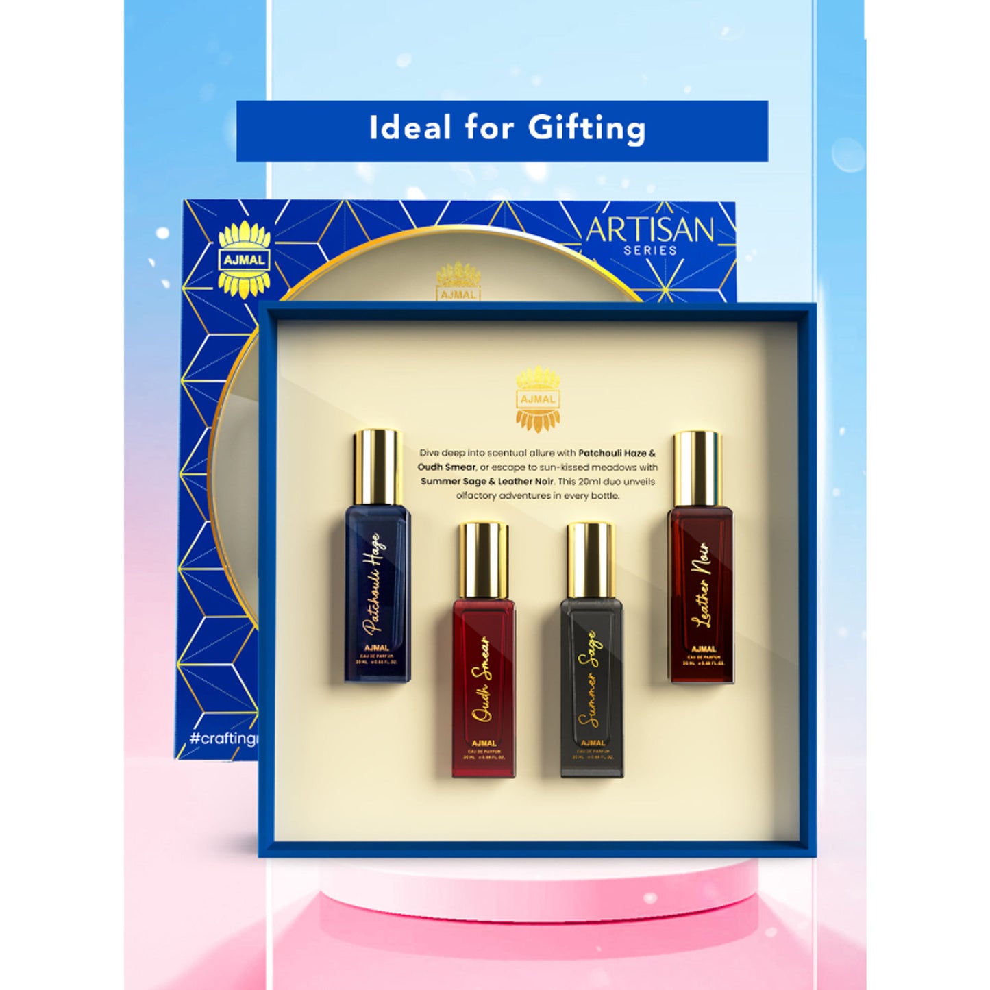 Ajmal India Artisan Luxury Fragrance Eau de Parfum Gift Set - Pack Of 4