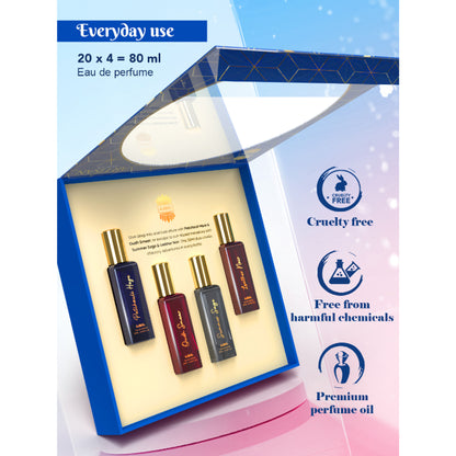 Ajmal India Artisan Luxury Fragrance Eau de Parfum Gift Set - Pack Of 4