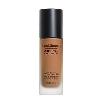 bareMinerals ORIGINAL Pure Serum Radiant Natural Liquid Foundation Mineral SPF 20 - Medium Deep Neutral 4.5