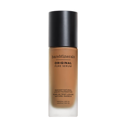 bareMinerals ORIGINAL Pure Serum Radiant Natural Liquid Foundation Mineral SPF 20 - Medium Deep Warm 4.5
