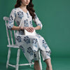 Dhiyona IE Floral Printed Pure Cotton Kurta with Trousers