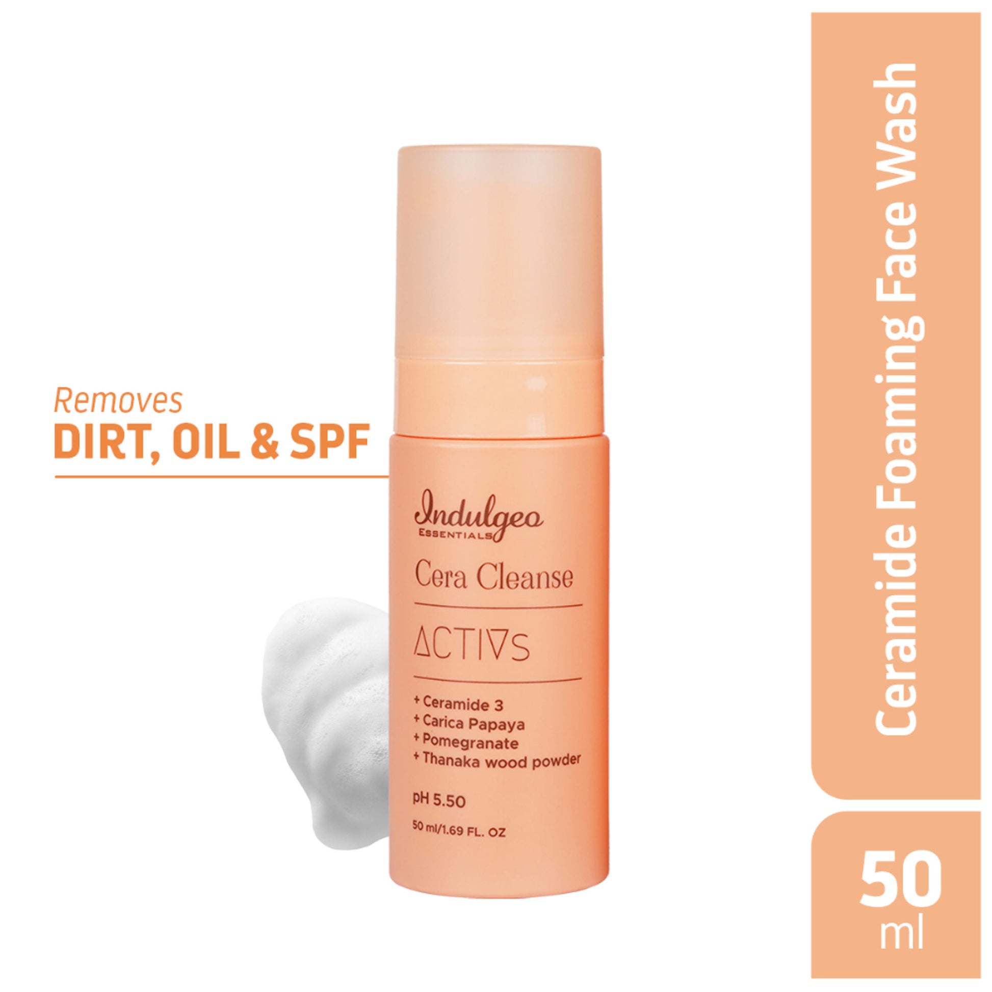 Indulgeo Essentials Cera Cleanse Activs - Ceramide Foaming Face Wash