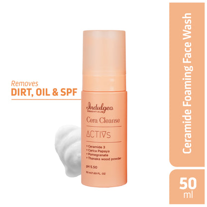 Indulgeo Essentials Cera Cleanse Activs - Ceramide Foaming Face Wash