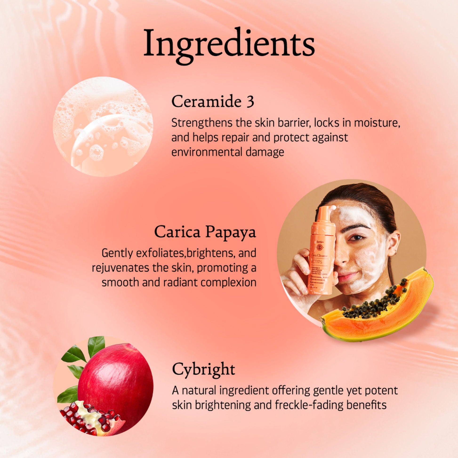 Indulgeo Essentials Cera Cleanse Activs - Ceramide Foaming Face Wash