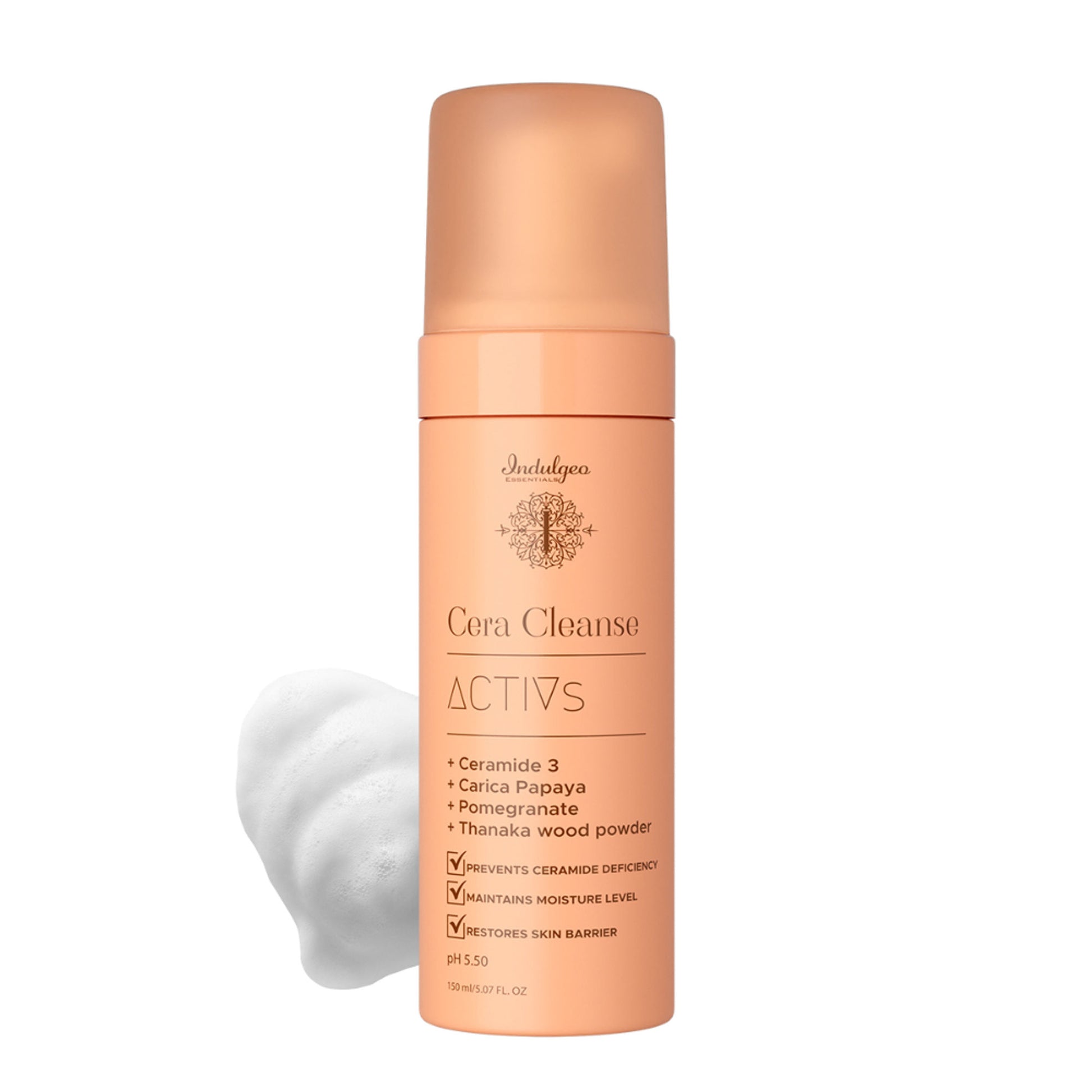 Indulgeo Essentials Cera Cleanse Activs - Ceramide Foaming Face Wash