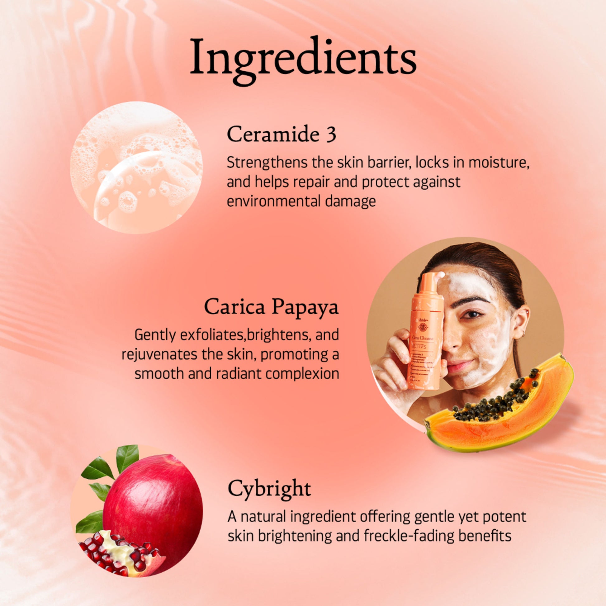 Indulgeo Essentials Cera Cleanse Activs - Ceramide Foaming Face Wash