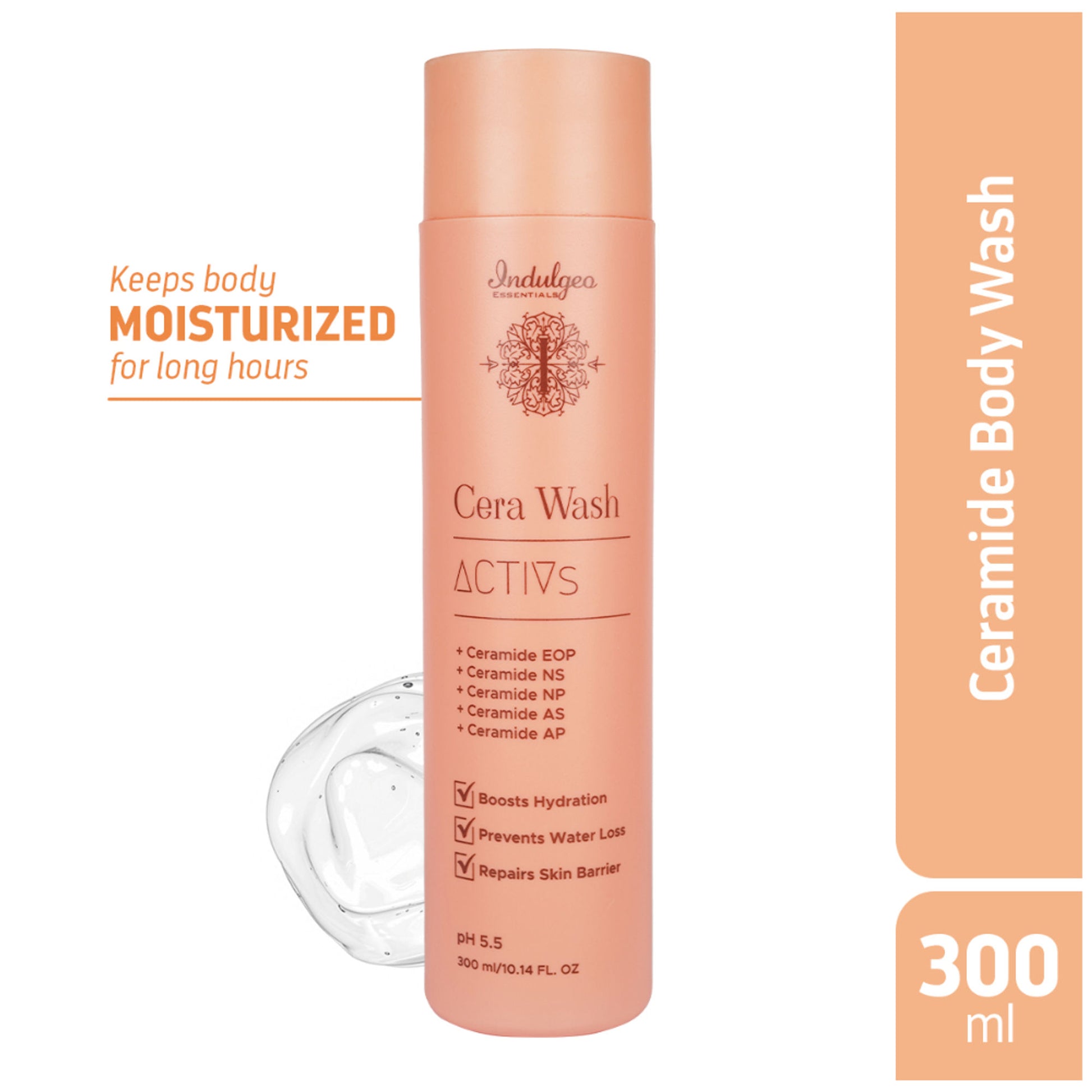 Indulgeo Essentials Cera Wash - Ceramide Body Wash For Gentle Hydrated Cleanse
