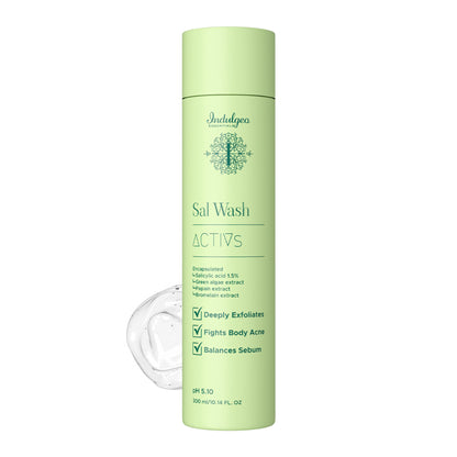 Indulgeo Essentials Sal Wash - Body Wash With Encapsulated Salicylic Acid 1.5% For Body Acne