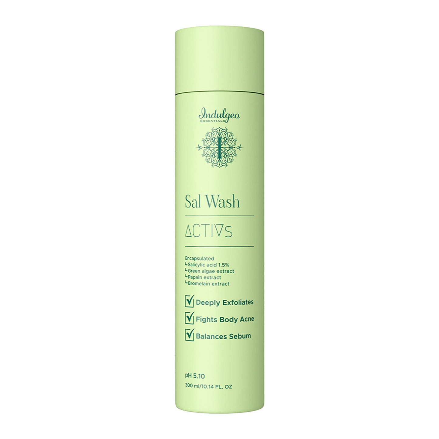 Indulgeo Essentials Sal Wash - Body Wash With Encapsulated Salicylic Acid 1.5% For Body Acne