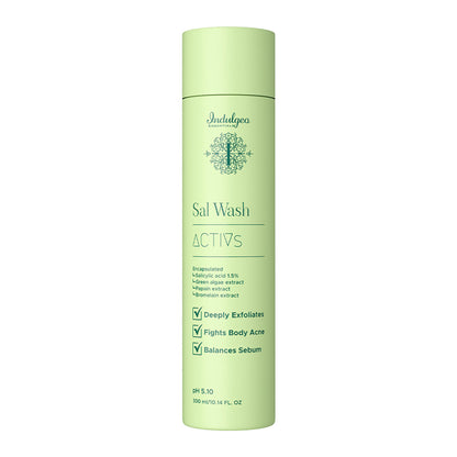 Indulgeo Essentials Sal Wash - Body Wash With Encapsulated Salicylic Acid 1.5% For Body Acne