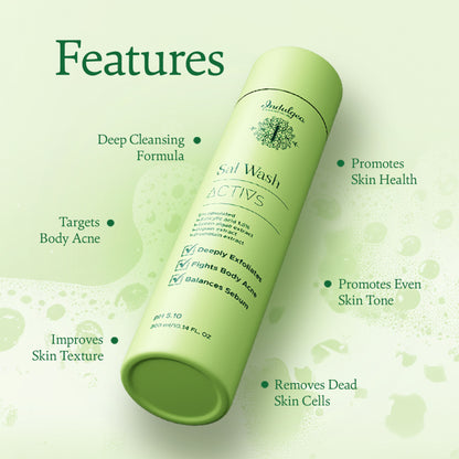 Indulgeo Essentials Sal Wash - Body Wash With Encapsulated Salicylic Acid 1.5% For Body Acne