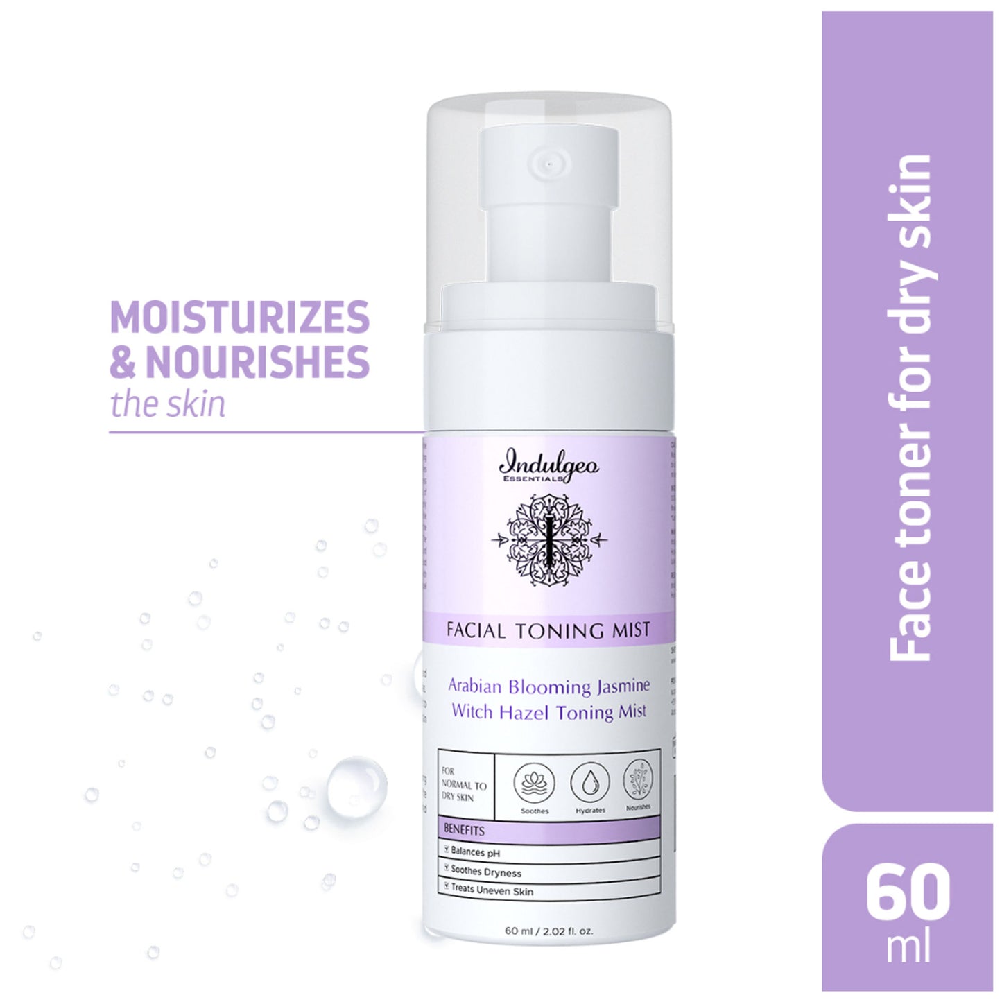 Indulgeo Essentials Arabian Blooming Jasmine Witch Hazel Toning Mist/Toner For Dry Skin