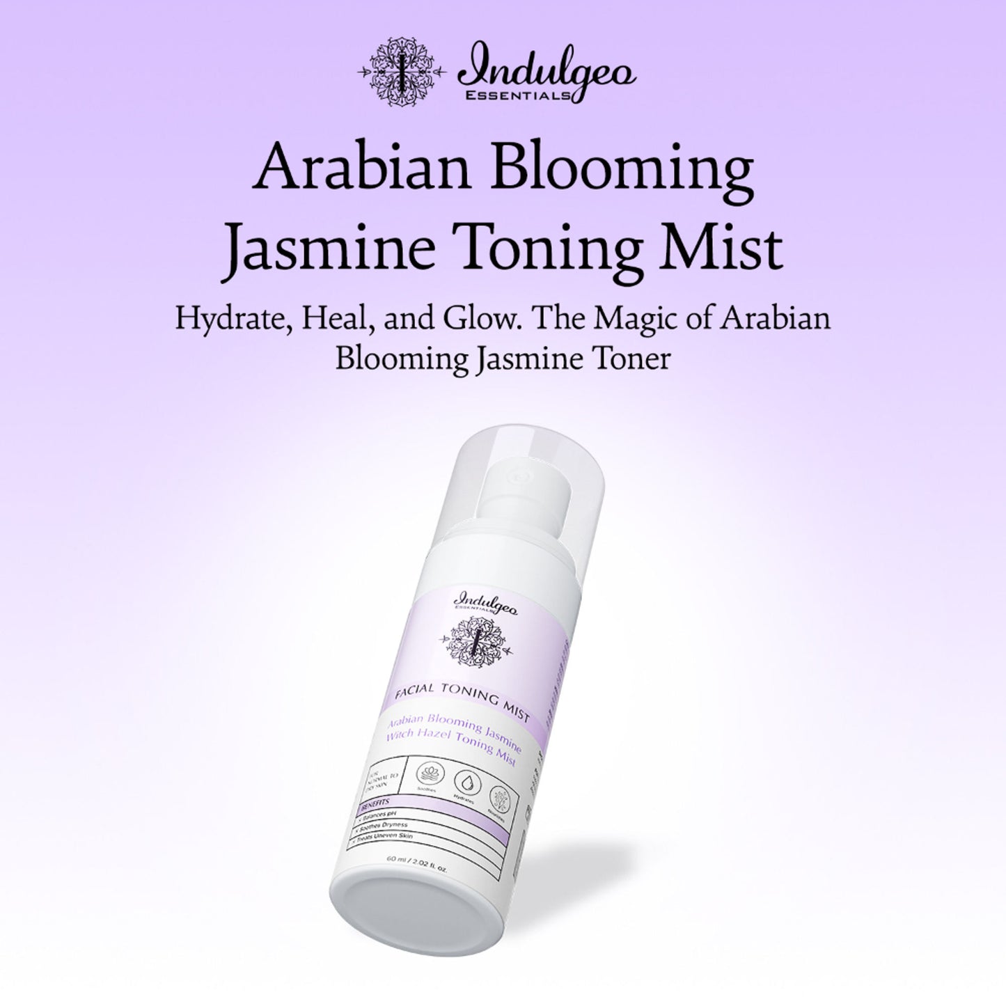 Indulgeo Essentials Arabian Blooming Jasmine Witch Hazel Toning Mist/Toner For Dry Skin